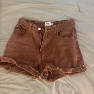 Princess Polly Women's Brown Denim Shorts
